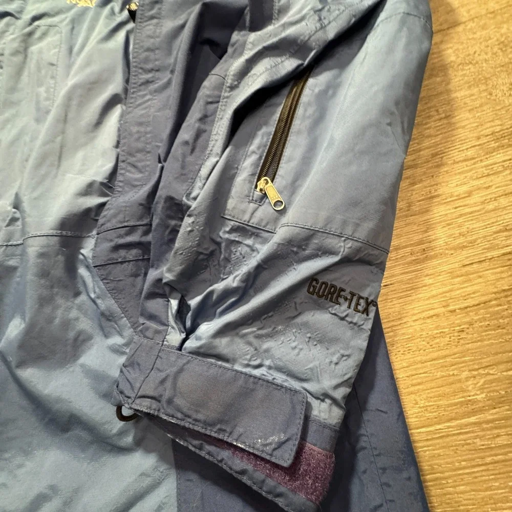 The North Face Jacket Mens XL Blue Gore-Tex Shell Hooded Zip Vintage Gorpcore